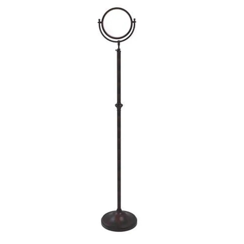 Allied Brass 10.5-in x 68-in Distressed Bronze Double-Sided Magnifying Freestanding Vanity Mirror