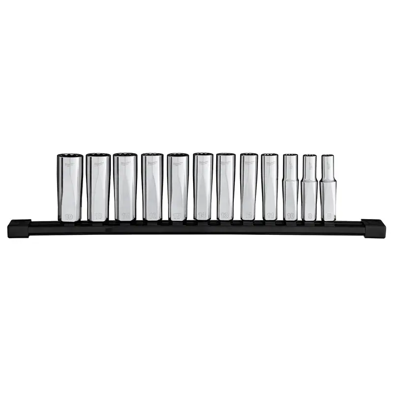 Milwaukee 48-22-9521 12pc 3/8 Drive 12-Point Deep Well Metric Socket Set