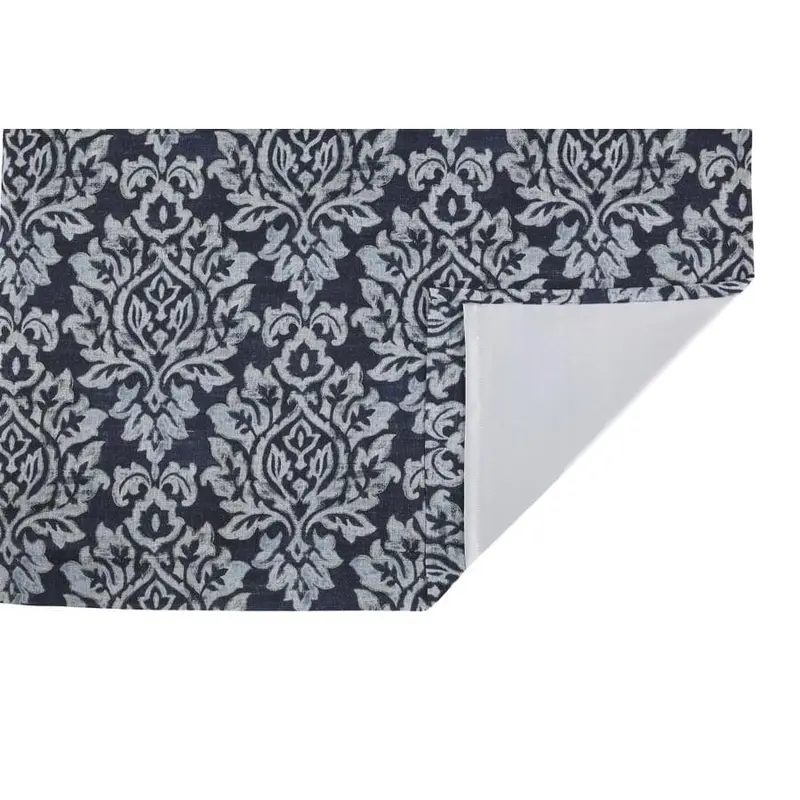 allen   roth MARBELLA 95-in Indigo Polyester Room Darkening Thermal Lined Single Curtain PanelGrey