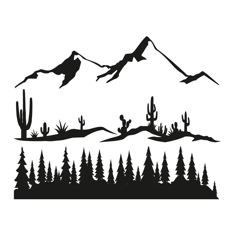 Scenic Slider Panel Decal StickersForest / Beige