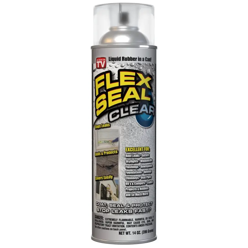Flex Seal FSCL20C Rubberized Spray Coating, Clear, 14 oz, Can