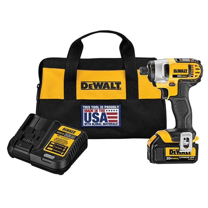 20-Volt MAX Lithium-Ion Cordless 1/4 in. Impact Driver with Battery 3AH, Charger and Tool Bag5.58 / each
