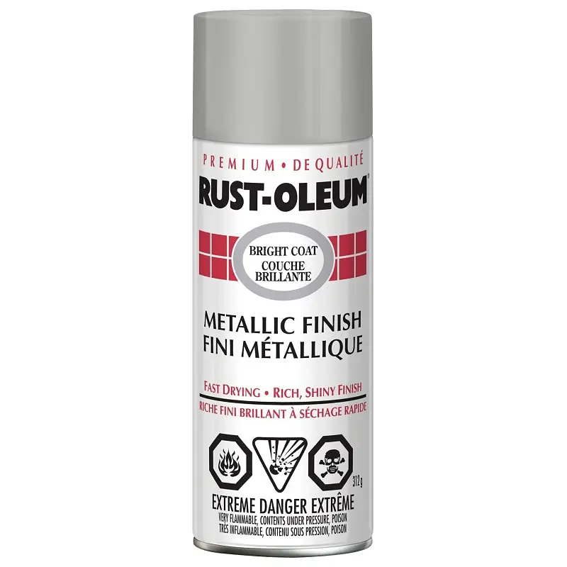 Rust-Oleum N7718830 Rust Preventative Spray Paint, Bright Metallic, Chrome, 312 g, Can