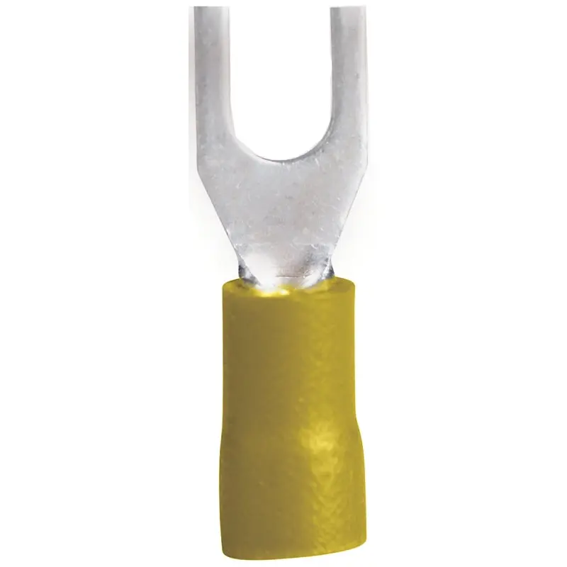 Gardner Bender 20-116 Spade Terminal, 600 V, 12 to 10 AWG Wire, #8 to 10 Stud, Yellow