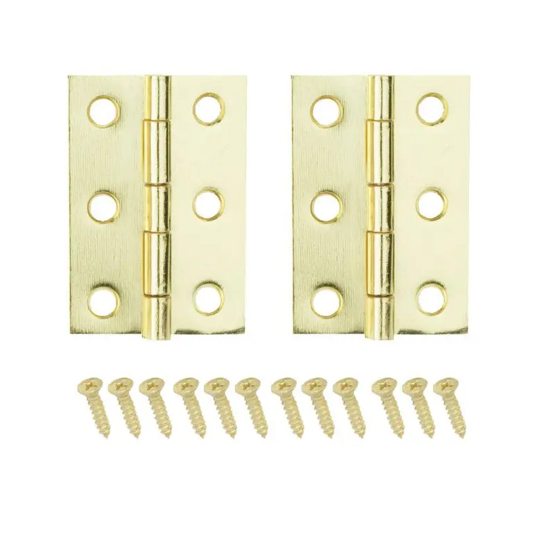 2 in. x 1-3/16 in. Bright Brass Middle Hinges0.04136 / each