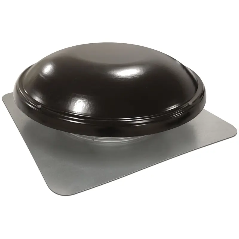 Master Flow ERV4BL Power Attic Vent with Thermostat, 480 sq-in Net Free Ventilating Area, 1000 cfm Air, Steel, Black
