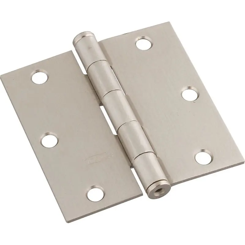 National Hardware N830-248 Door Hinge, Cold Rolled Steel, Satin Nickel, Non-Rising, Removable Pin, Full-Mortise Mounting