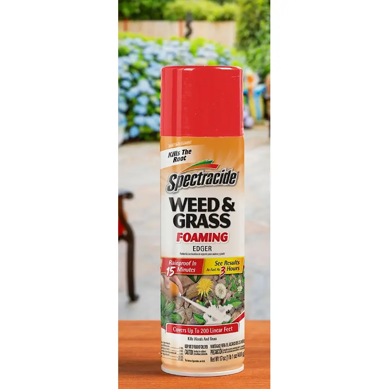 Spectracide HG-96182 Weed and Grass Foaming Edger, Liquid, Amber, 17 oz Bottle