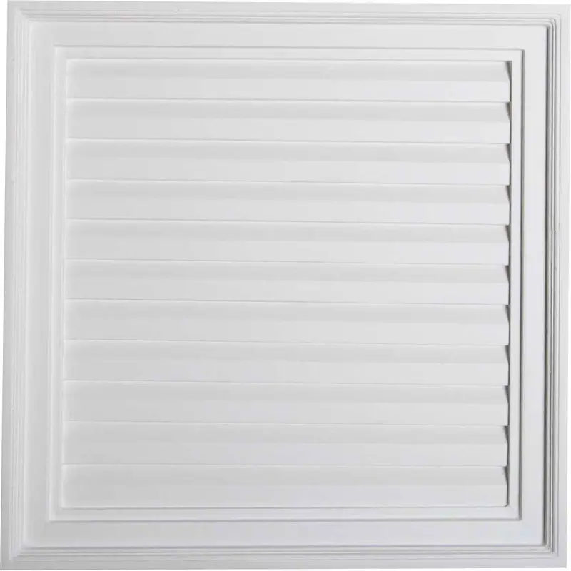 24 in. x 24 in. Square Primed PolyUrethane Paintable Gable Louver Vent1.61 / each
