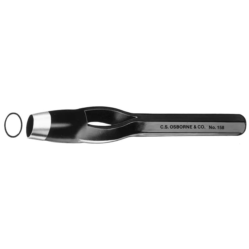C.S. Osborne Oval Punch # 158-5; - 7/32" x 5/32"