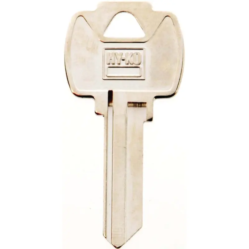 Hy-Ko 11010FA1 Key Blank, Brass, Nickel, For: Falcon Cabinet, House Locks and Padlocks
