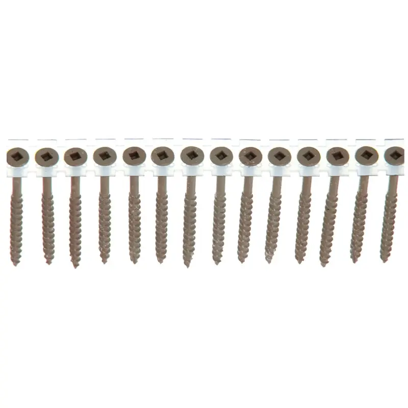 Senco 08D 08D250W Deck Screw, 2-1/2 in L, Flat Head, #2 Drive, Steel, Weatherex