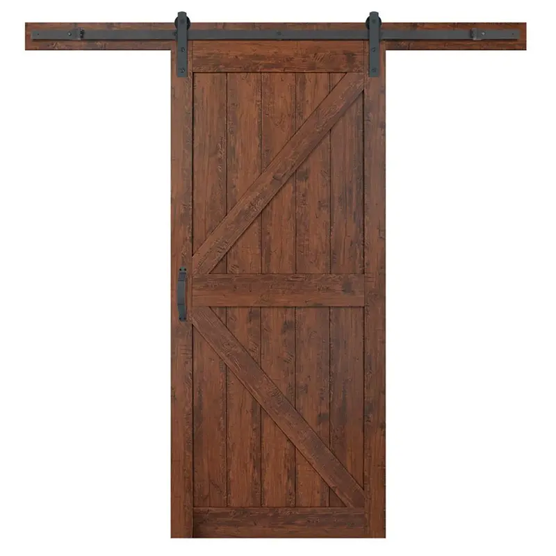 36 in. x 84 in. K-Bar Auburn Interior Sliding Barn Door Slab with Hardware Kit90 / each