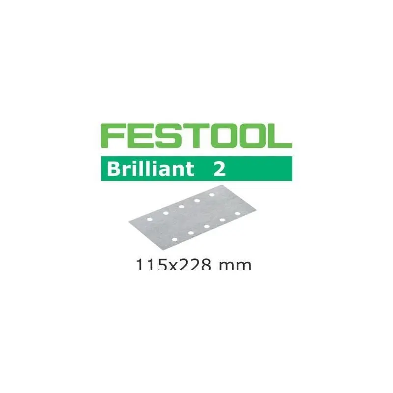 Festool | 492831 Abrasives, 115mm x 228mm Brilliant2 P320 Grit, 100 Pack