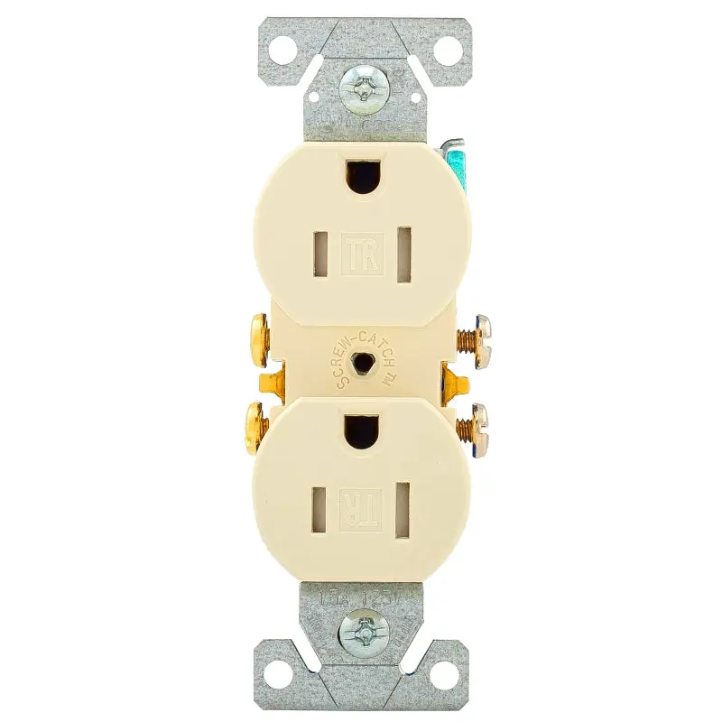 Eaton Wiring Devices TR270LA-BOX Duplex Receptacle, 2 -Pole, 15 A, 125 V, Push-in, Side Wiring, NEMA: 5-15R