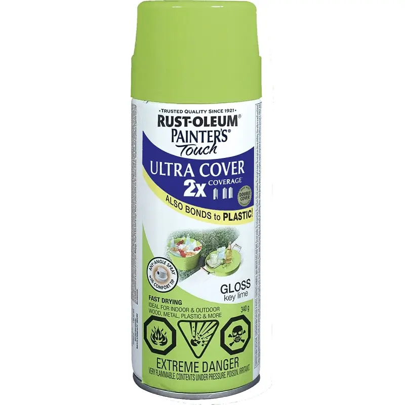 Rust-Oleum 268399 Spray Paint, Gloss, Key Lime, 340 g, Can