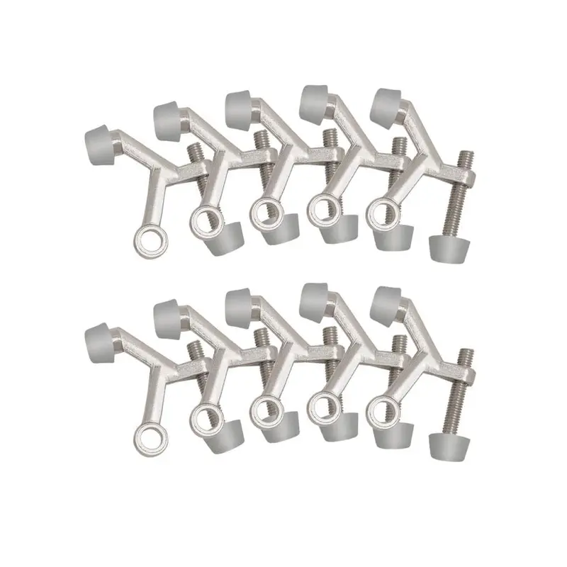 2-1/8 in. x 1-3/4 in. Satin Nickel Standard Hinge Pin Door Stop Value Pack (10 per Pack)0.1 / package