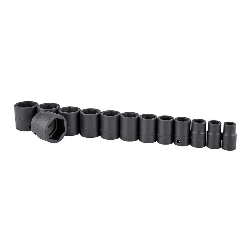 1/2 in. Drive SAE Professional Impact Socket Set, 13 Pc.