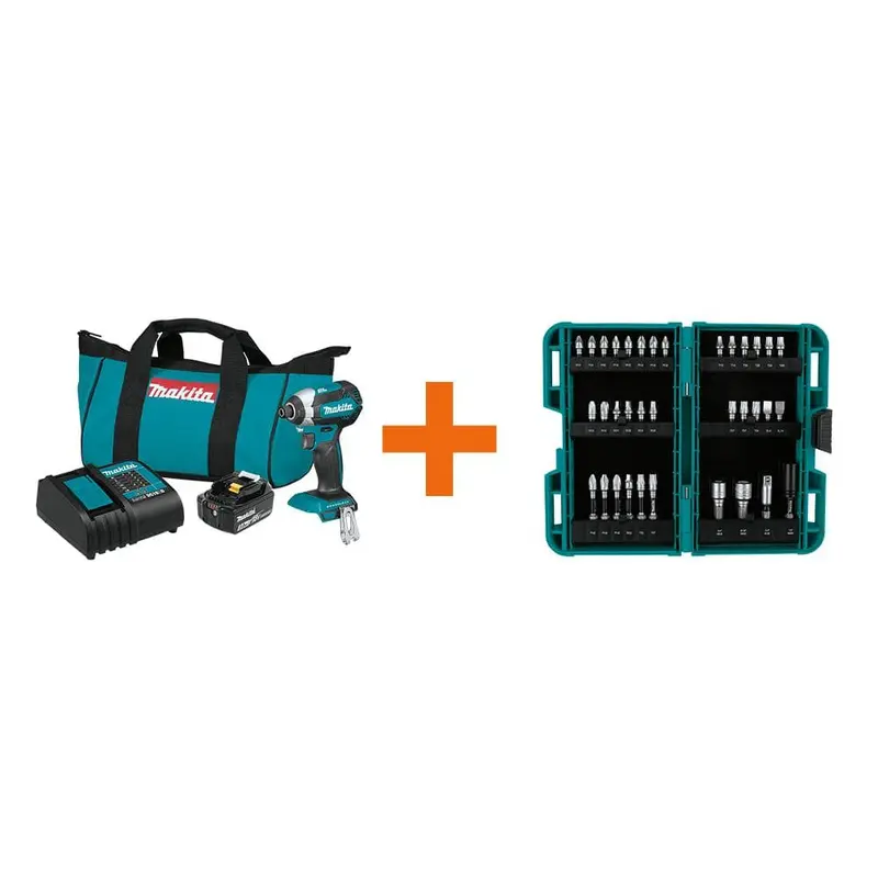 18-Volt LXT Lithium-Ion Brushless Cordless Impact Driver Kit (3.0Ah) with Impact XPS 35 Piece Impact Bit Set5.5 / each