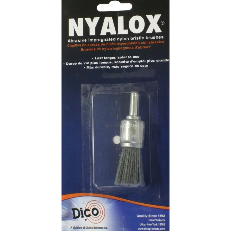 Dico 541-775-3/4 End Brush, 3/4 in Dia, Nylon Bristle