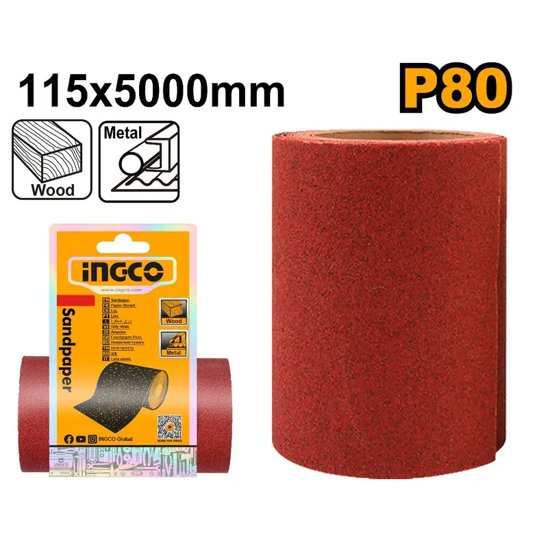INGCO Sandpaper Roll Grit 80 | AKHS760804