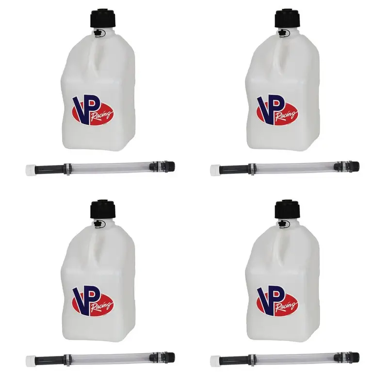 5 Gal. Motorsport Racing Utility Jug Can Container and 14 in. Hose (4-Pack)3.2 oz / each