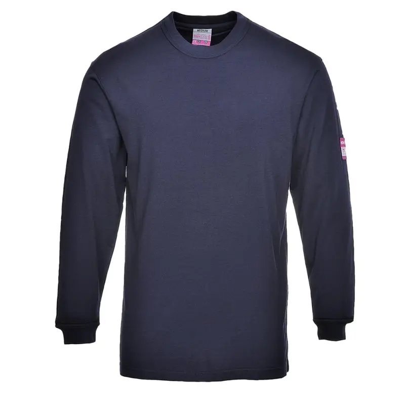 FR Anti-Static Long Sleeve T-Shirt / underwear Navy Blue | FR11S