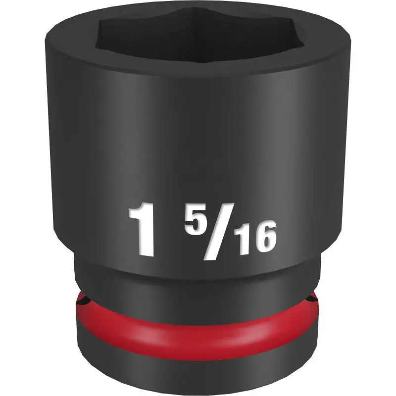 Milwaukee SHOCKWAVE Impact Duty Series 49-66-6312 Shallow Impact Socket, 1-5/16 in Socket, 3/4 in Drive, Square Drive
