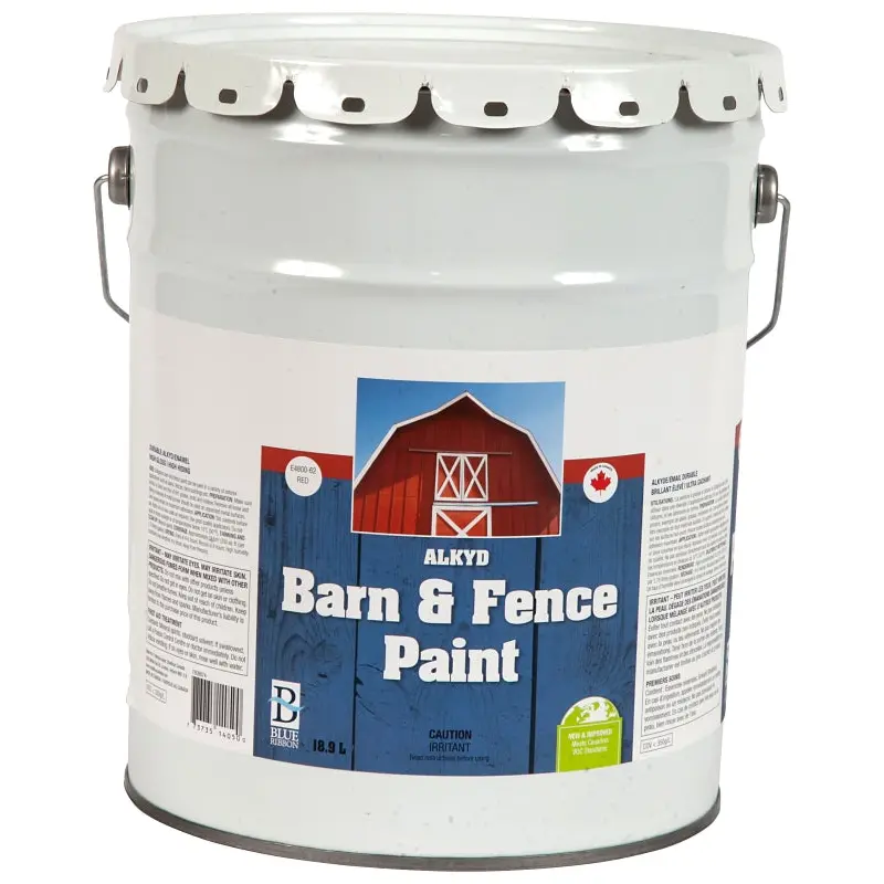 UCP Paints E4800-62-18.9 Barn & Fence Paint, Gloss Sheen, Red, 18.9 L