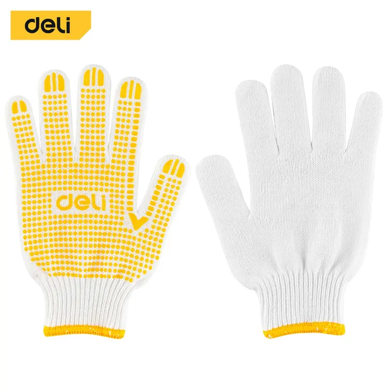 Deli Knitted PVC Dots Gloves XL | EDL521021XL