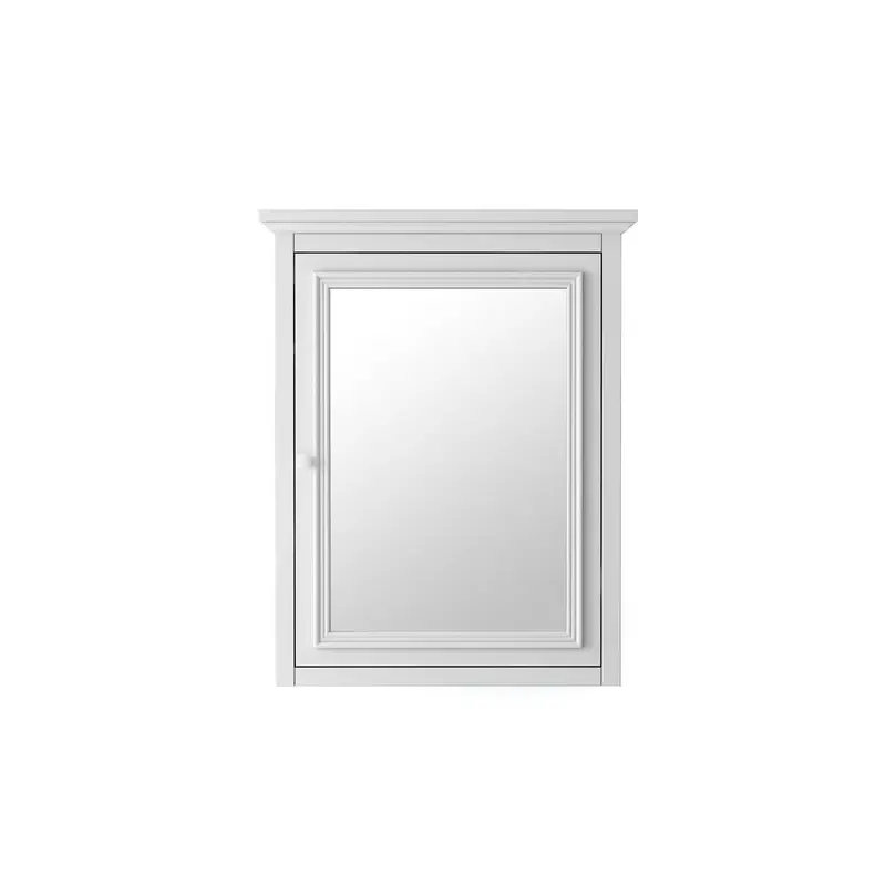 23.82 in. W x 29.50 in. H Framed Rectangular Beveled Edge Bathroom Vanity Mirror in WhiteWhite / 33.88