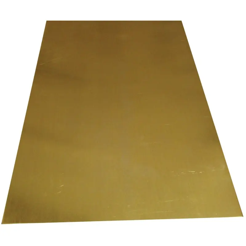 K & S 252 Decorative Metal Sheet, 26 ga Thick Material, 4 in W, 10 in L, Brass