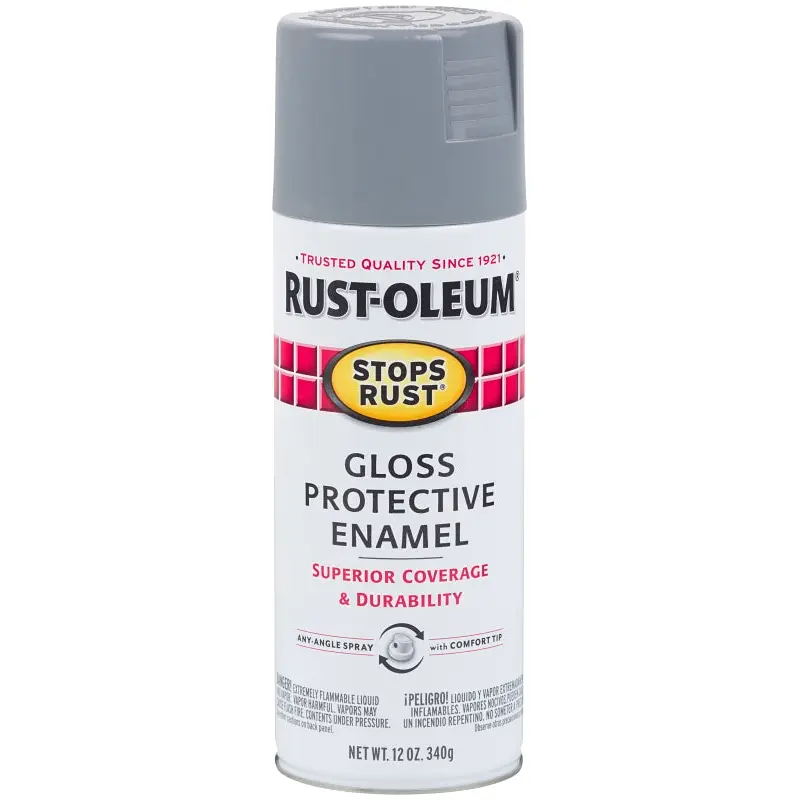 Rust-Oleum 7786830 Rust Preventative Spray Paint, Gloss, Smoke Gray, 12 oz, Can
