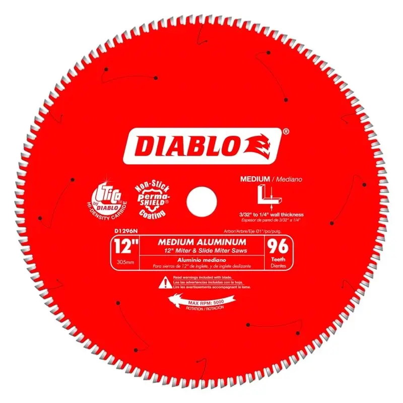 Diablo 12 in. X 96 Tooth Medium Aluminum Saw Blade