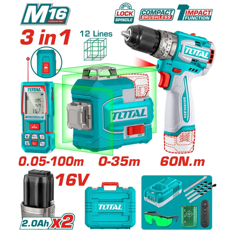 Total Cordless 3-Piece Combo Kit