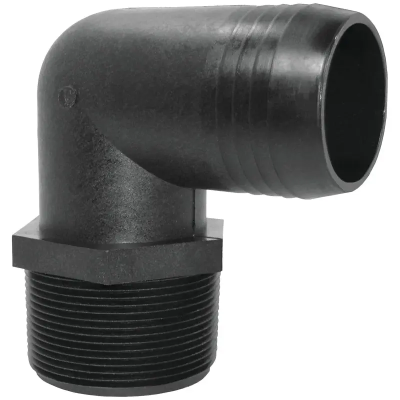 Green Leaf EL1010P Hose to Pipe Elbow, Polypropylene, Black