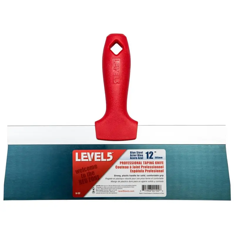 12 in. Blue Steel Taping Knife with Plastic Handle.6 / each