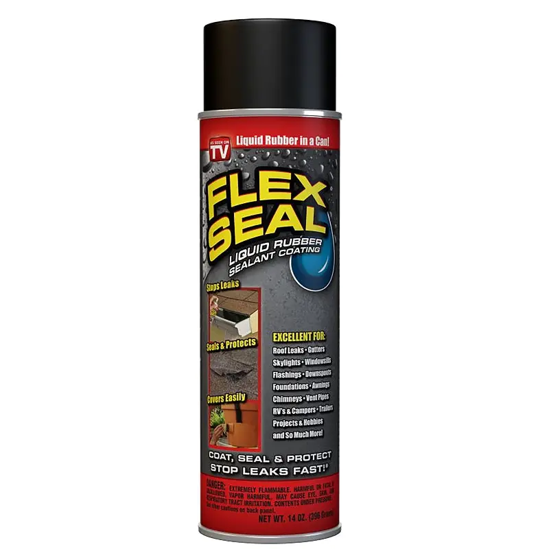 Flex Seal FSR20 Rubberized Spray Coating, Black, 14 oz, Can