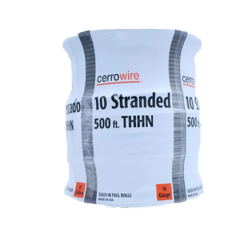 500 ft. 10/1 Black Stranded THHN Wire20.4 / White / 500