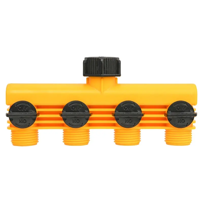 Landscapers Select YM20820 Tap Manifold Connector, 4 Way, Black/Yellow