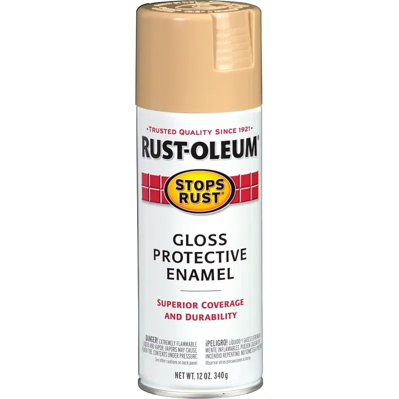Rust-Oleum 7771830 Rust Preventative Spray Paint, Gloss, Sand, 12 oz, Can