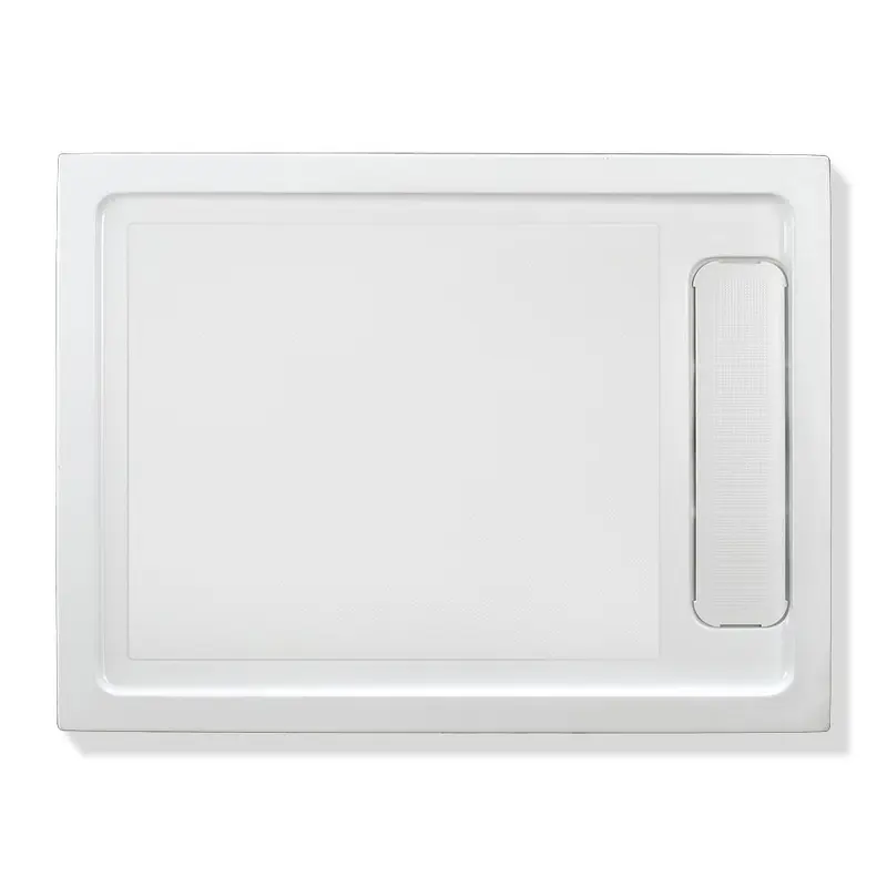 32 in. W x 48 in. L Alcove Shower Pan Base with Reversible Drain in White