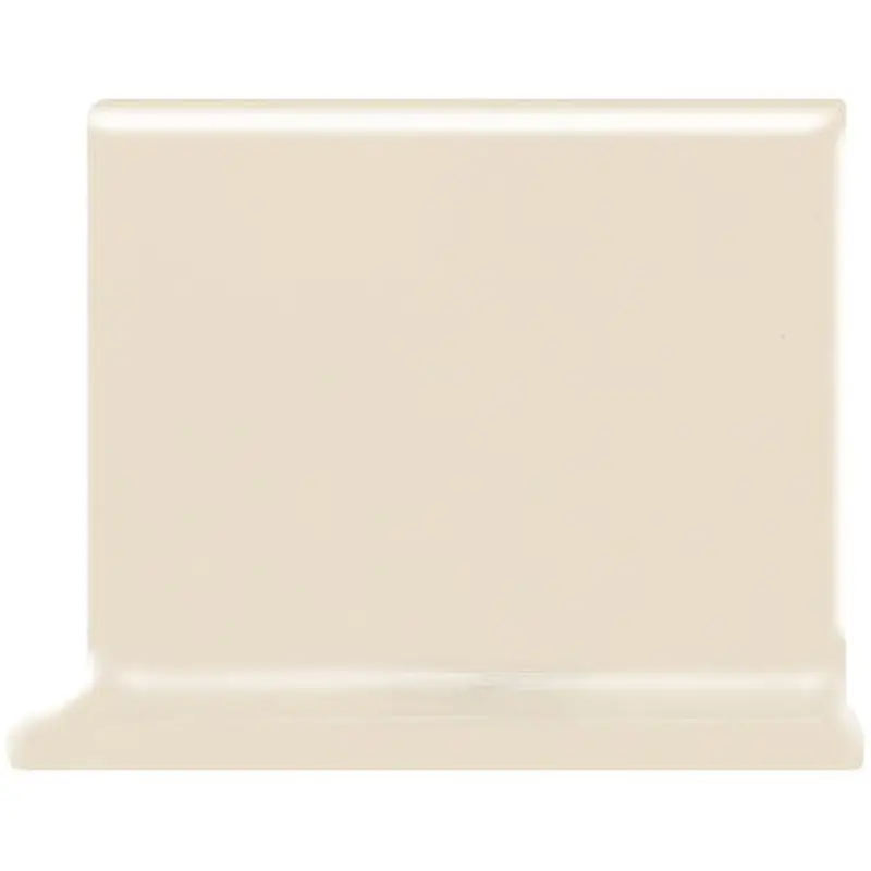 American Olean Bright Gloss Almond Ceramic Cove Base Tile (4-in x 4-in)Almond