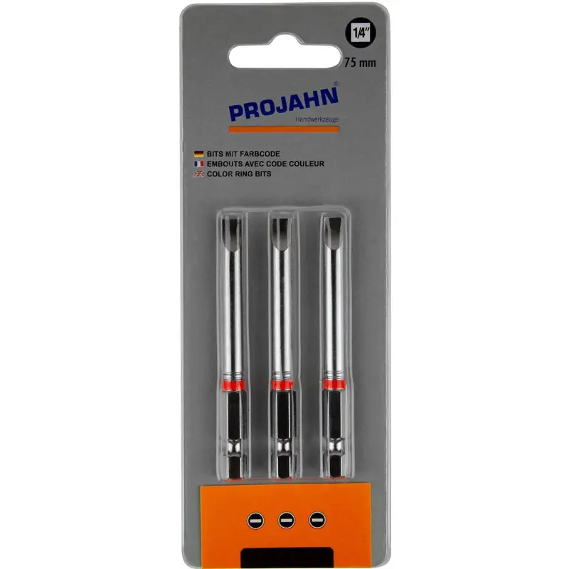 slotted color bit 4mm 75 mm 3pcs | 1822-03
