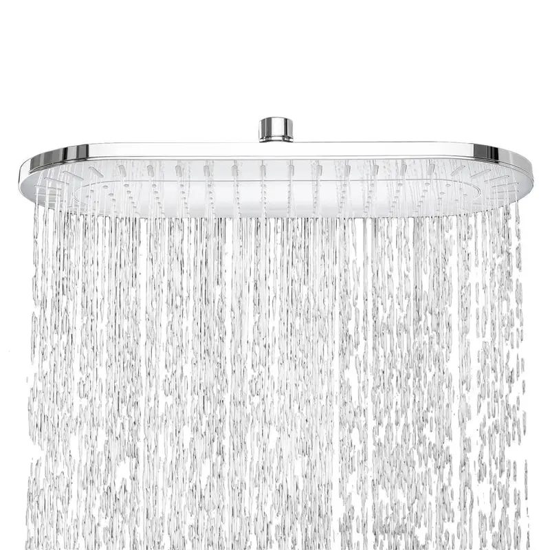 1-Spray 15 in. Single Wall Mount Fixed Rain Shower Head in Chrome