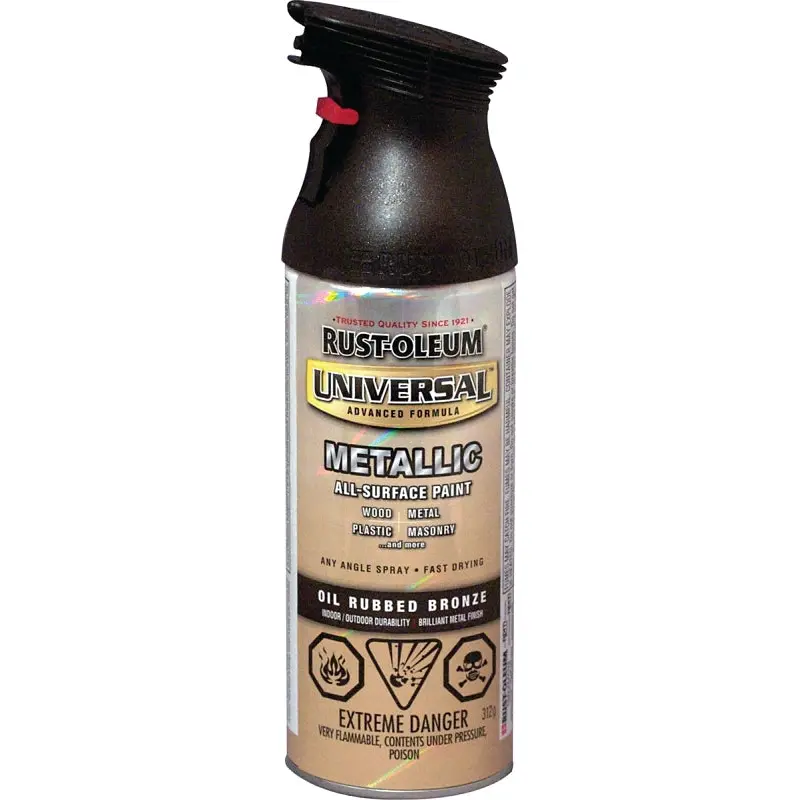 Rust-Oleum 253409 Enamel Spray Paint, Metallic, Oil Rubbed Bronze, 312 g, Can