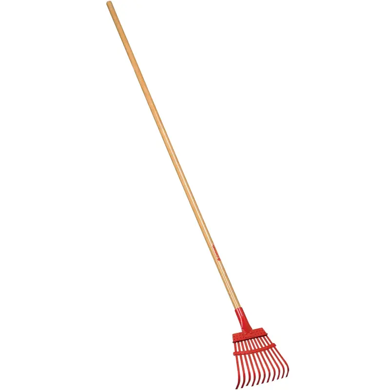 CORONA RK 62000 Shrub Rake, 11 -Tine, Steel Tine, Wood Handle, 54 in L Handle
