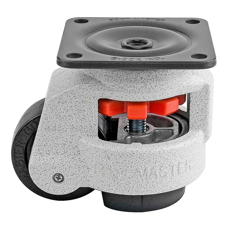 2-1/2 in. Nylon Wheel Top Plate Leveling Caster with Load Rating 1100 lbs.Ivory / 2.8 / 1