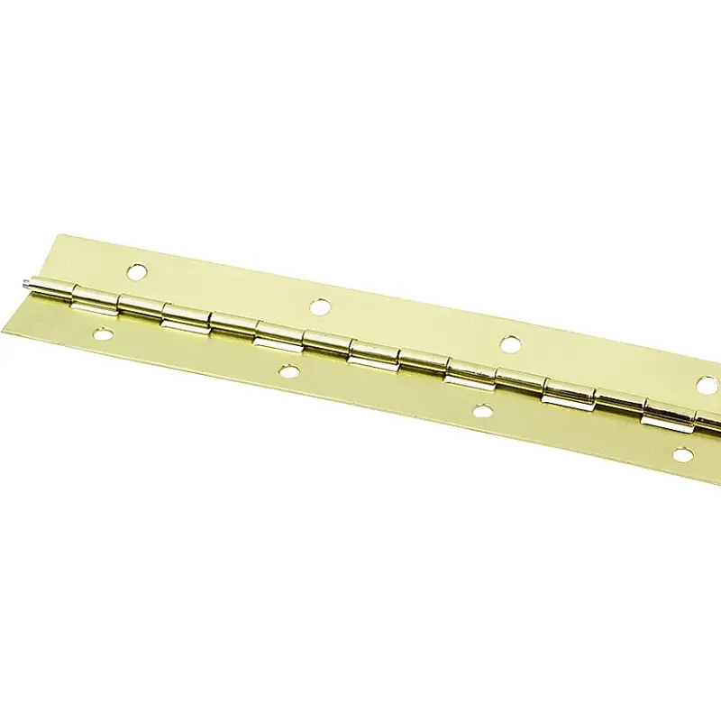 ProSource Continuous Hinge, 180 deg, Steel, Bright Brass, 1.5 in x 30 in