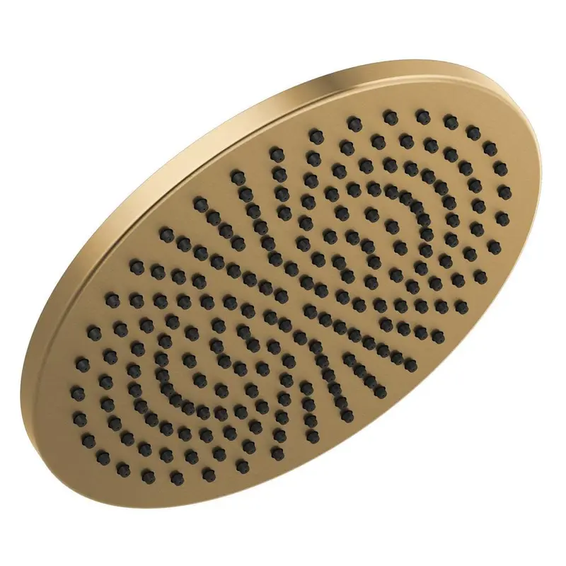 1-Spray 11.8 in. Single Wall Mount Fixed Rain Shower Head in Champagne BronzeChampagne Bronze / 2.5 / 5.756